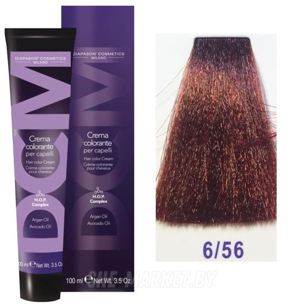 Крем-краска DCM Hair Color Cream HOP Complex 6/56 100мл