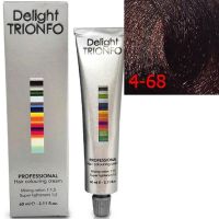 Стойкая крем-краска для волос   Trionfo 4-68 Средний коричневый шоколад красный 60мл