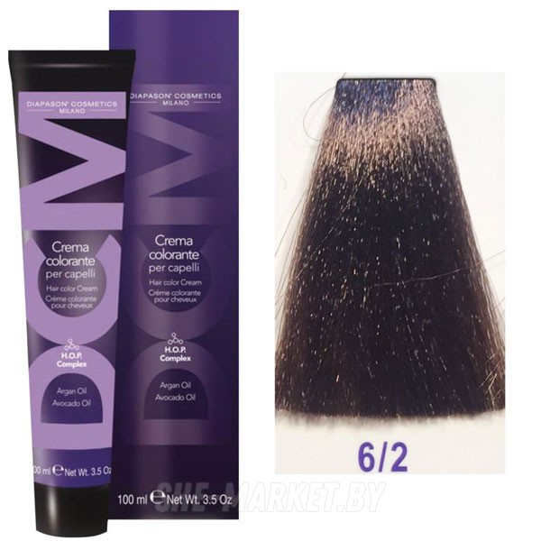 Крем-краска DCM Hair Color Cream HOP Complex 6/2 100мл
