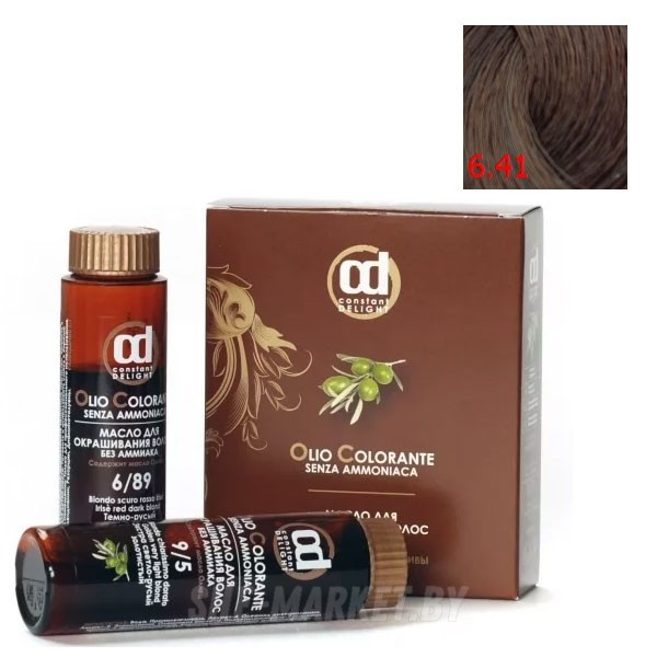 Масло для окрашивания волос Olio Colorante 6.41, 50мл