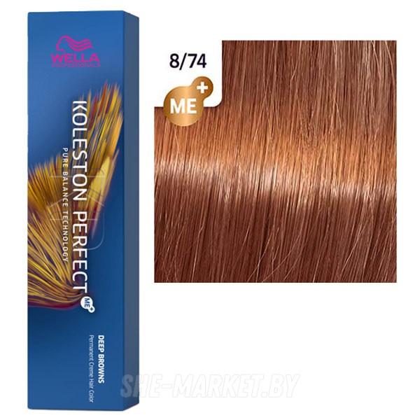 Стойкая крем-краска Koleston Perfect ME+ 8/74 Глубокие коричневые 60мл