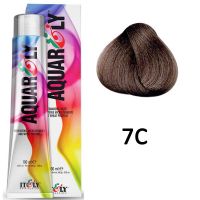 Кремообразный краситель для волос Aquar ly 7C Пепельный средне-русый, 100мл