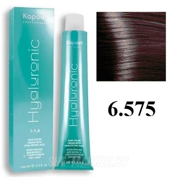 Крем-краска для волос Hyaluronic acid  6.575 Темный блондин пралине, 100 мл