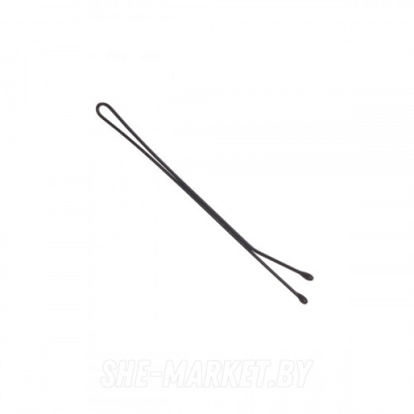 Невидимки коричневые, прямые 50 мм, 24 шт/уп, на блистере