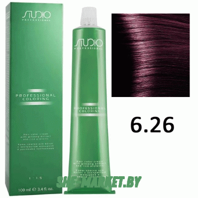 Крем-краска для волос Studio Professional Coloring 6.26 темный фиолетово-красный блонд , 100мл