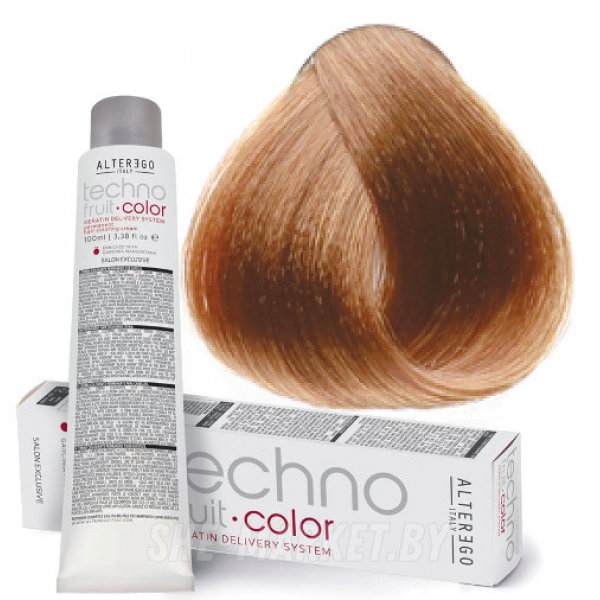 Краска для волос перманентная Techno Fruit Color 8/43 медный золотистый светлый блондин, 100мл