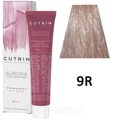 Крем-краска для волос AURORA 9R Permanent Hair Color, 60мл
