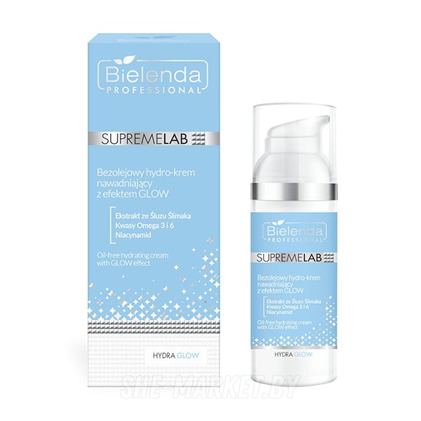 Безмасляный успокаивающий и регенерирующий крем с омега-кислотами SUPREMELAB HYDRA GLOW, 50мл