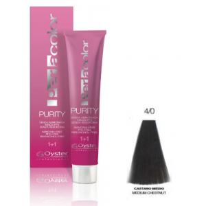 Крем-краска для волос без аммиака Perlacolor PURITY, тон 4/0 , 100 мл
