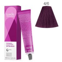 Стойкая крем-краска LondaColor 4/6 шатен фиолетовый 60мл
