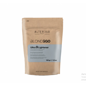 Беспылевой осветляющий порошок для волос серый BLONDEGO Ultra 9 Lightener, 100гр Беспылевой осветляющий порошок для волос серый BLONDEGO Ultra 9 Lightener, 100гр