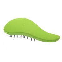 Щетка массажная BEAUTY, для легкого расчесывания волос, мини с ручкой цвет зелено-черный