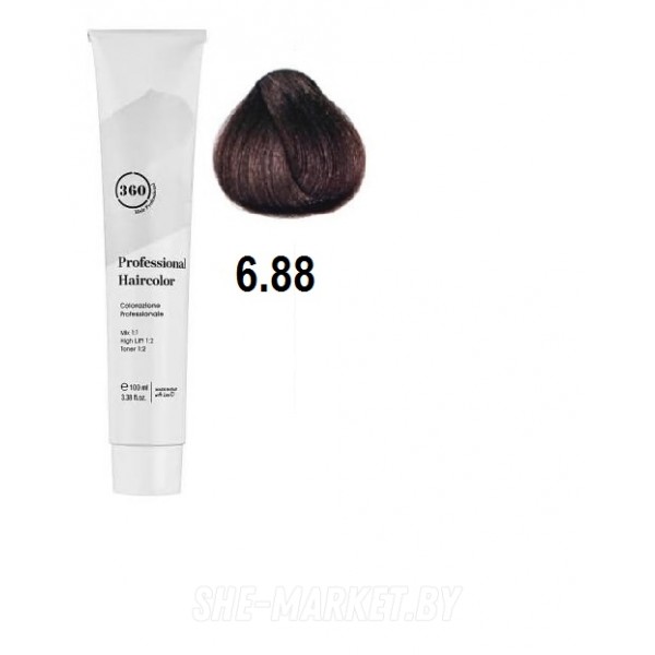 Краска для волос 360 PERMANENT HAIRCOLOR ТОН - 6.88, 100мл