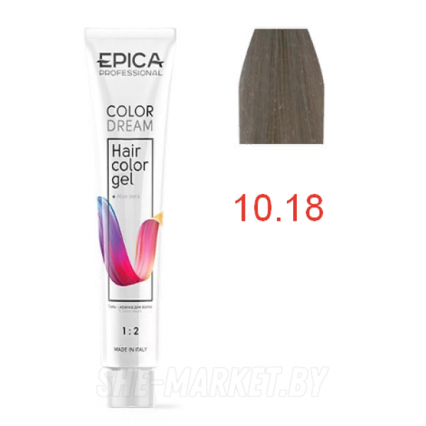 Гель-краска COLORDREAM 10.18 светлый блондин пепельно-жемчужный, 100мл