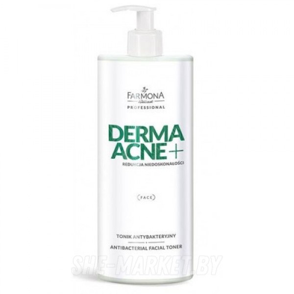 Грушевый антибактериальный тоник для лица DERMAACNE+, 500мл
