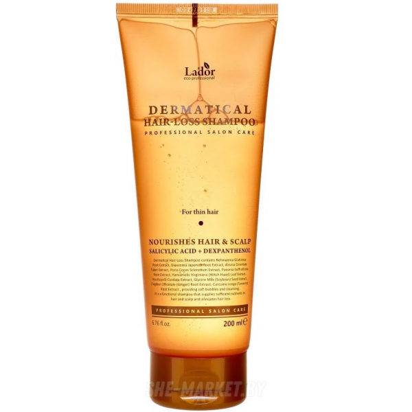 Шампунь от выпадения для тонких волос Dermatical Hair-Loss Shampoo, 200мл