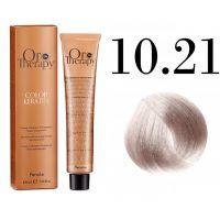 Безаммиачная крем-краска для волос ORO Therapy Color Keratin 10.21, очень светлый блондин жемчужный 100мл