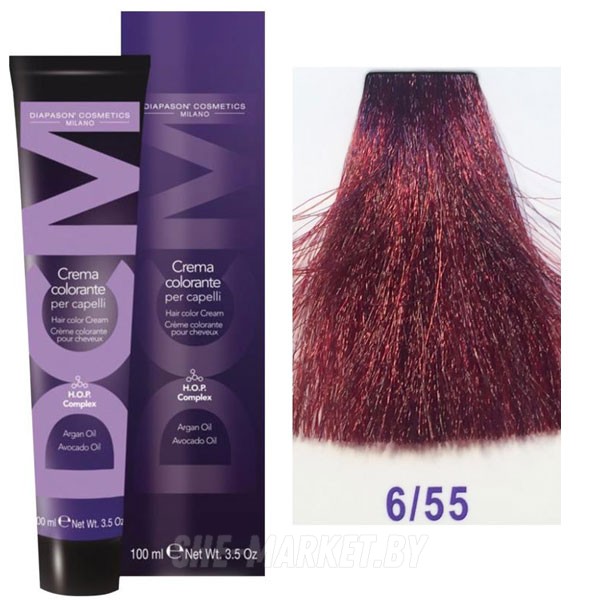 Крем-краска DCM Hair Color Cream HOP Complex 6/55 100мл