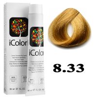 Крем-краска для волос iColori ТОН - 8.33 интенсивный золотистый светлый блондин, 90мл