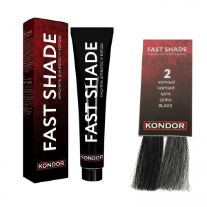 Краситель для волос и бороды Fast Shade Hair Color 2 - черный, 60мл Краситель для волос и бороды Fast Shade Hair Color 2 - черный, 60мл