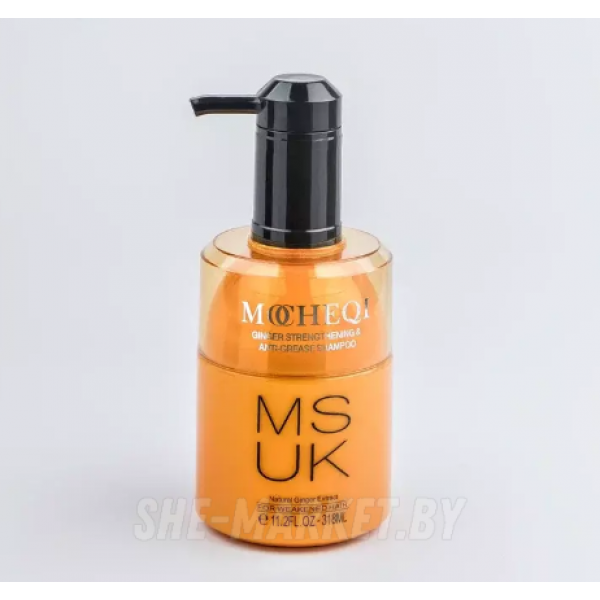 Шампунь для повреждённых волос с экстрактом имбиря GINGER STRENGIHENING & ANTI-GREASE SHAMPOO FOR WEAKENED HAIR MUSK, 318мл