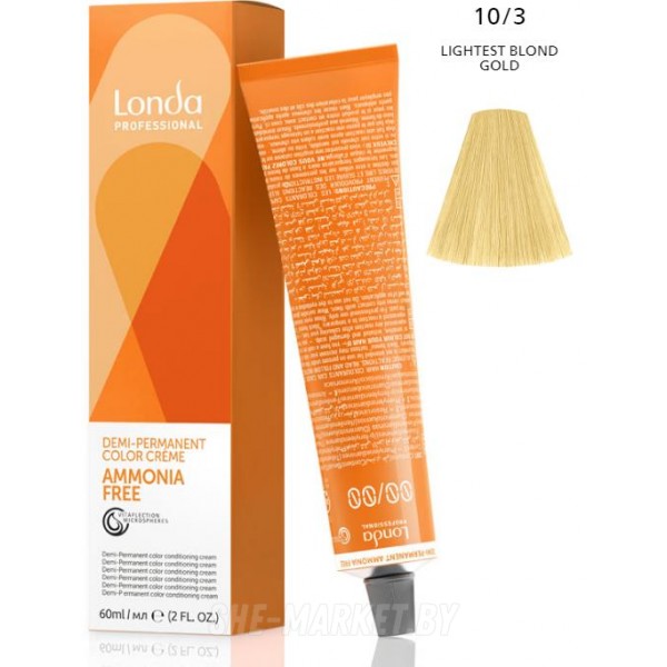 Интенсивное тонирование волос Londacolor 10/3 Яркий блонд (золотистый) 60мл