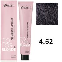 Крем-краска для волос Color Blonde ТОН - 4.62 коричневый пурпурный, 100мл