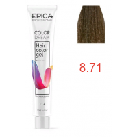 Гель-краска COLORDREAM 8.71 светло-русый шоколадно-пепельный, 100мл