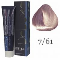 Краска-уход для волос Deluxe 7/61 русый фиолетово-пепельный, 60 мл
