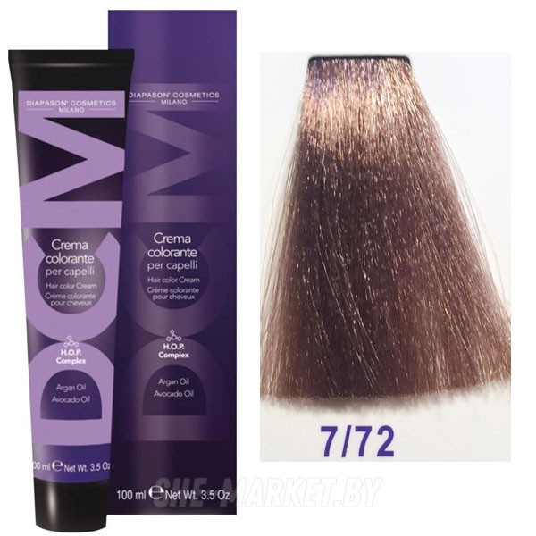 Крем-краска DCM Hair Color Cream HOP Complex 7/72 100мл