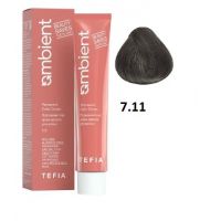 Перманентная крем-краска для волос AMBIENT тон 7.11, 60мл