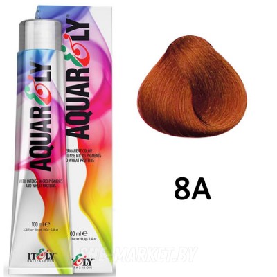 Кремообразный краситель для волос Aquar ly 8A Апельсиновый светло-русый, 100мл