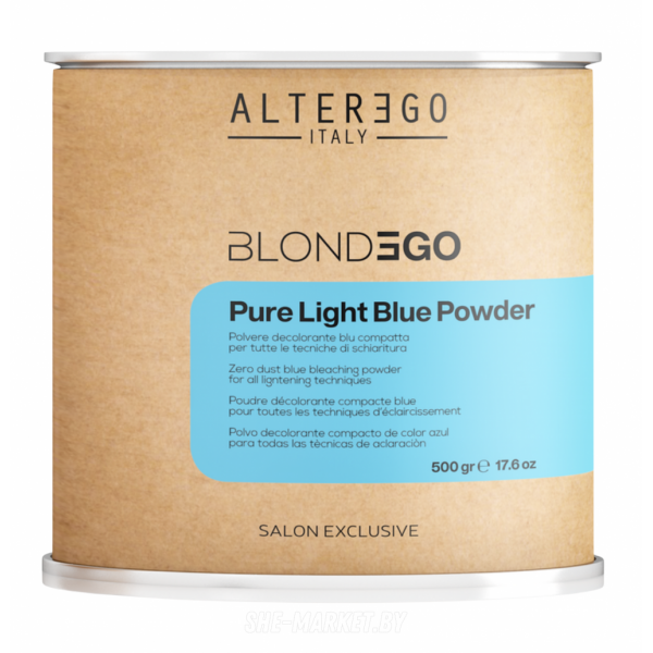 Осветляющий порошок беспылевой синий BE BLONDE PURE LIGHT BLUE POWDER, 500гр