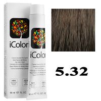Крем-краска для волос iColori ТОН - 5.32 светло-бежевый коричневый, 90мл