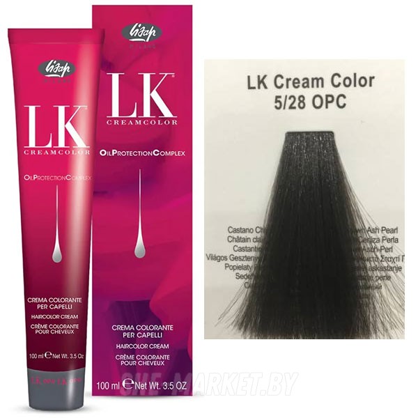 Краска для волос LK OPC Oil Protection Complex  5/28 светло-каштановый жемчужно-пепельный 100мл