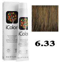 Крем-краска для волос iColori ТОН - 6.33 интенсивный золотистый темно-русый, 90мл