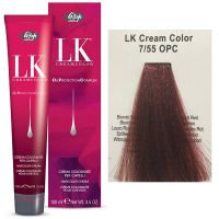 Краска для волос LK OPC Oil Protection Complex  7/55 блондин красный интенсивный 100мл