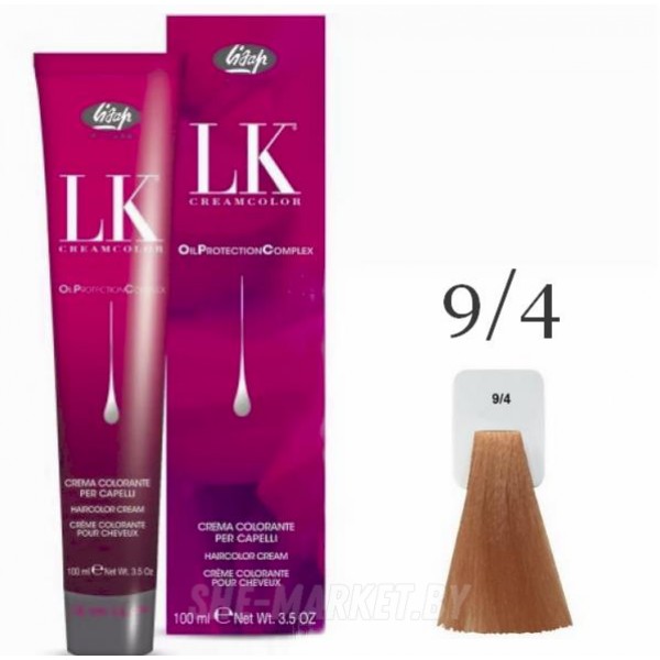 Краска для волос LK OPC Oil Protection Complex 9/4 очень светлый блондин махагоновый, 100мл