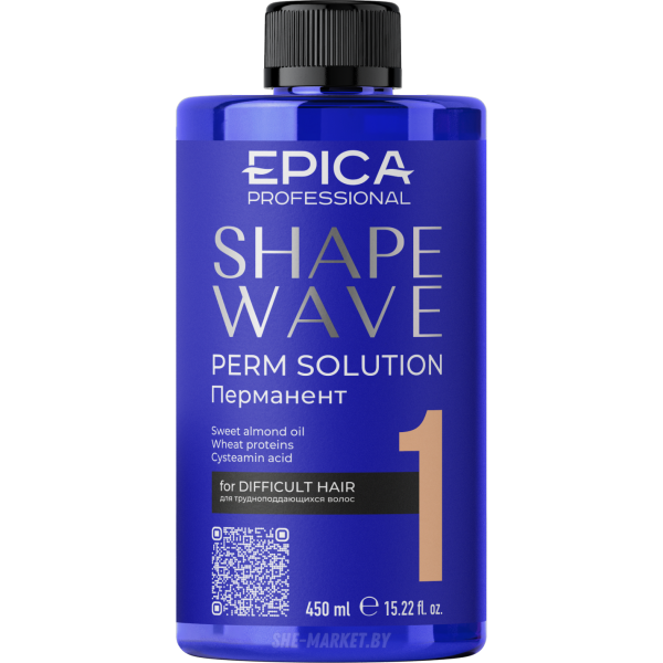 Лосьон-перманент для трудноподдающихся волос 1 Shape wave, 450мл