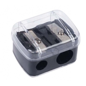 Точилка Beauty для косметического карандаша двойная, черная