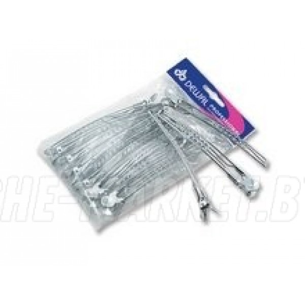 Зажим для волос металл, 10 см, 12 шт/уп