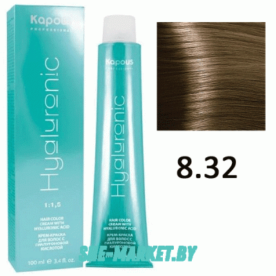 Крем-краска для волос Hyaluronic acid  8.32 Светлый блондин палисандр, 100 мл