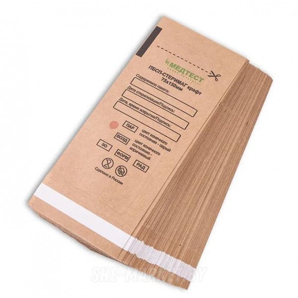 Крафт пакеты 75х150 (100шт)