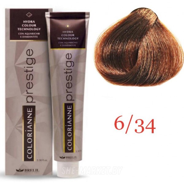 Крем краска для волос Colorianne Prestige ТОН - 6/34 Медный блондин светлорусый, 100мл