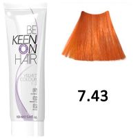 Крем-краска для волос VELVET COLOUR CREAM ТОН - 7.43, 100мл