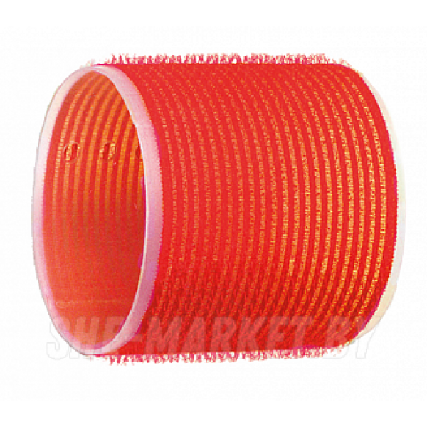 Бигуди-липучки, красные d 70мм., 6шт/упк