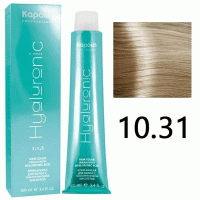 Крем-краска для волос Hyaluronic acid 10.31 Платиновый блондин золотистый бежевый, 100 мл Крем-краска для волос Hyaluronic acid 10.31 Платиновый блондин золотистый бежевый, 100 мл