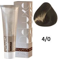 Крем-краска для седых волос SILVER DE LUXE 4/0 шатен 60мл