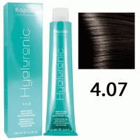 Крем-краска для волос Hyaluronic acid 4.07 Коричневый натуральный холодный, 100 мл Крем-краска для волос Hyaluronic acid 4.07 Коричневый натуральный холодный, 100 мл