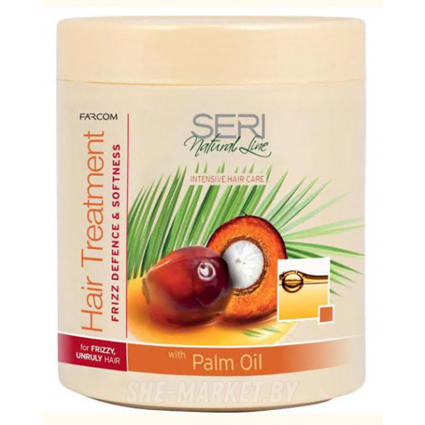 Маска для нормальных и сухих волос Мгновенное оживление и смягчение Natural Line, 1 л